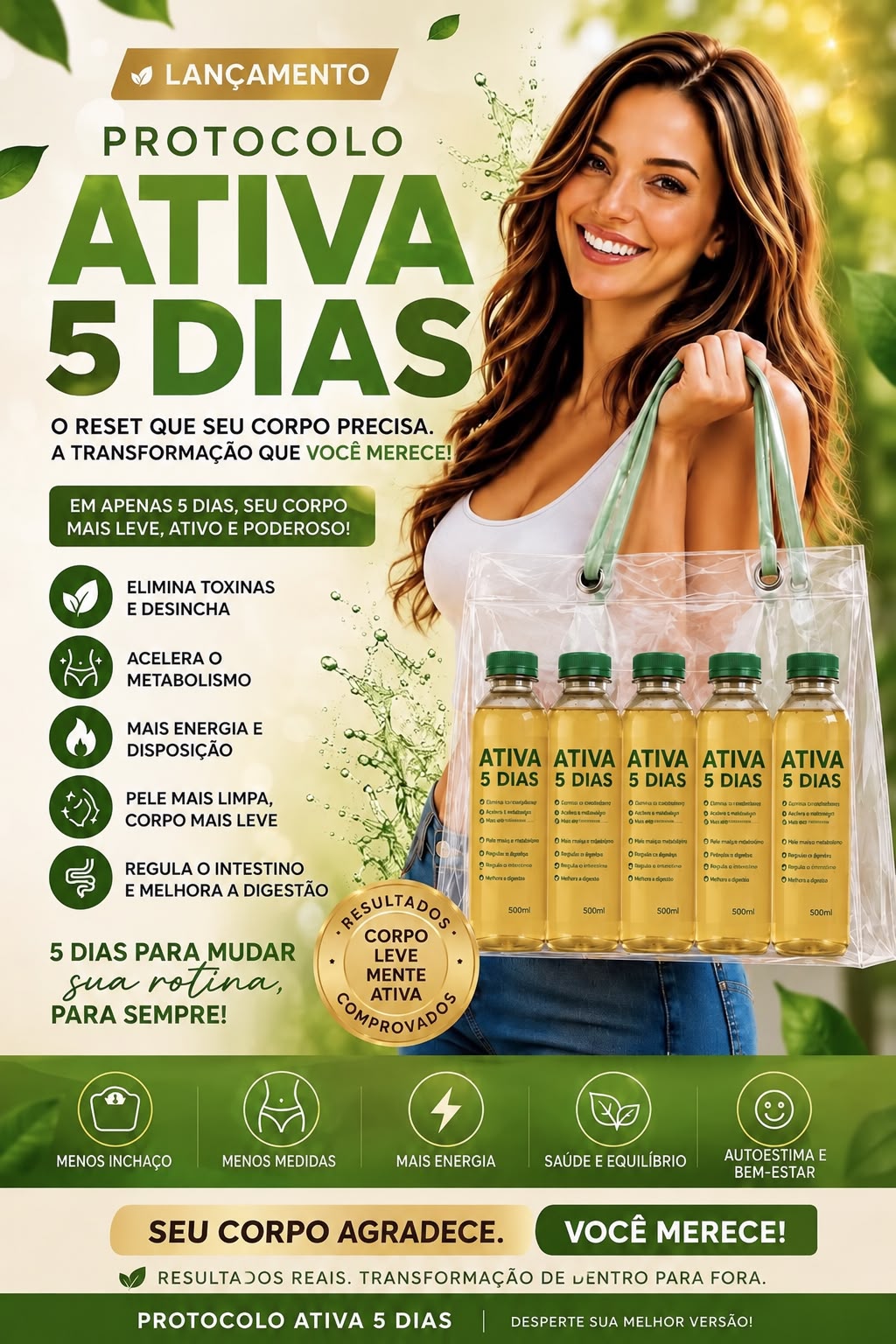 Kit ATIVA 5 DIAS com cinco bebidas